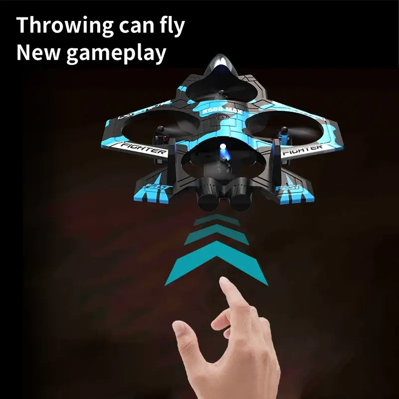 Remote Control Plane JCMO K500MAX in action showing throwing gameplay with flying features.