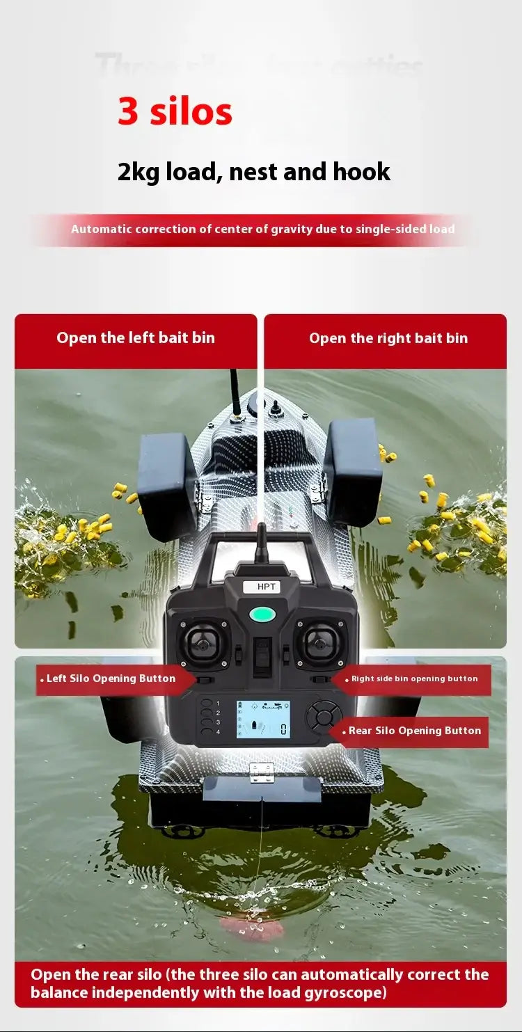 Rc Bait Boat 500m Auto Driving Return V900 Gps 40 Points Sonar Sportsman Specialty Products
