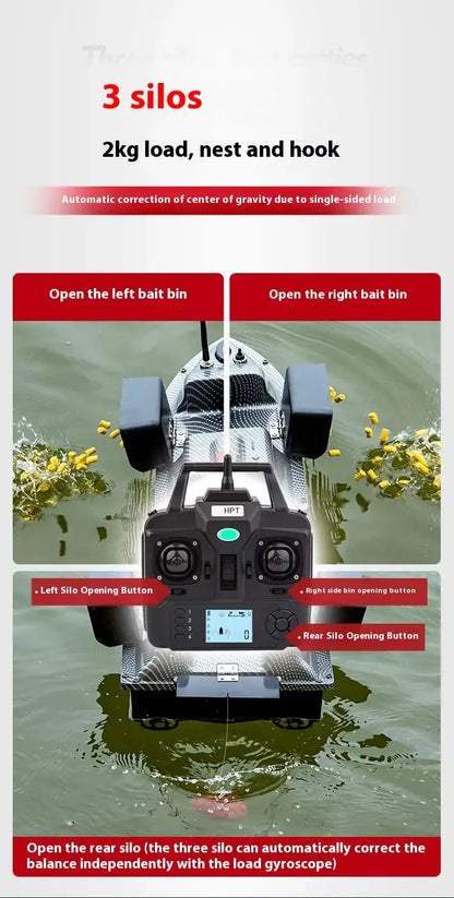 Rc Bait Boat 500m Auto Driving Return V900 Gps 40 Points Sonar Sportsman Specialty Products