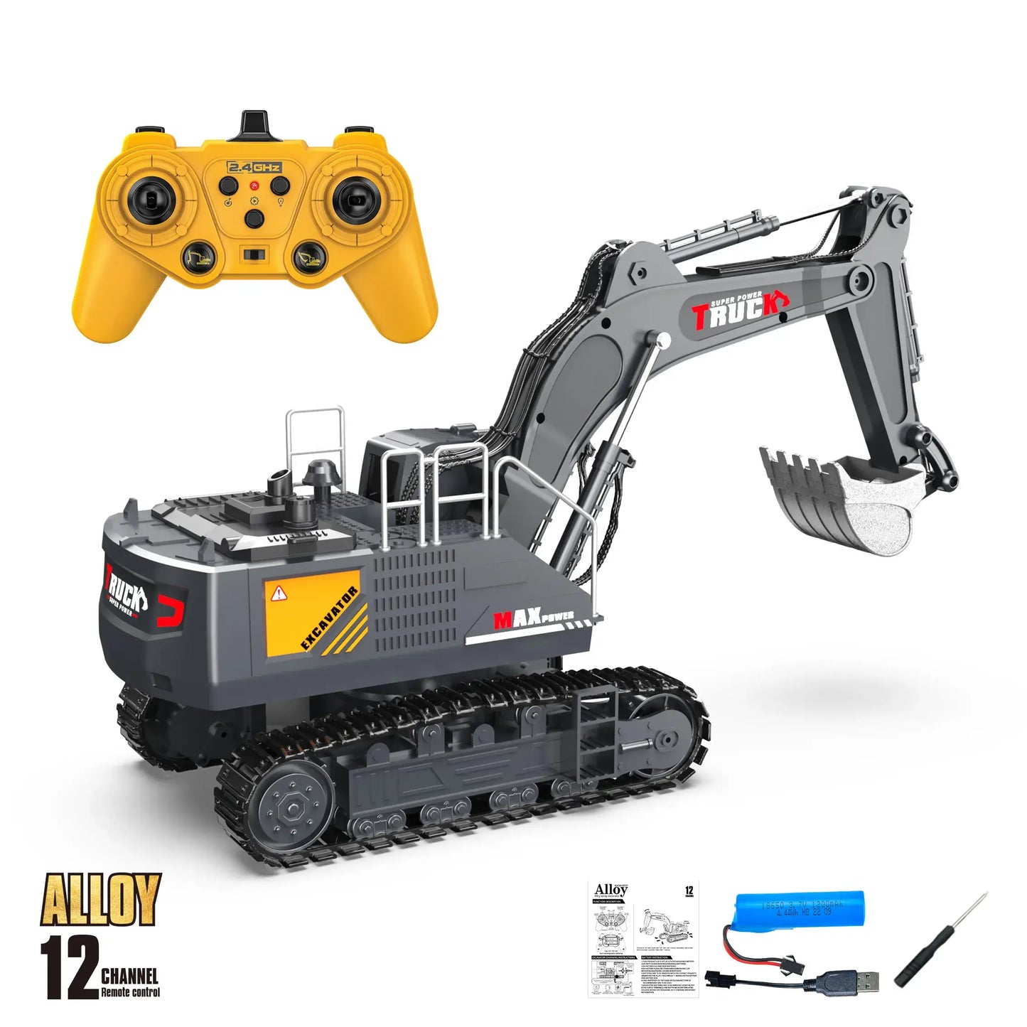 Rc Excavator Truck Toy Kids Remote Control Sportsman Specialty Products