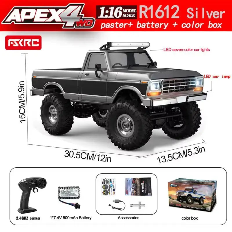 Rc Car Hb R1611 Rc 4x4 Off-Road Vehicle 1:16 model with LED lights and remote control.