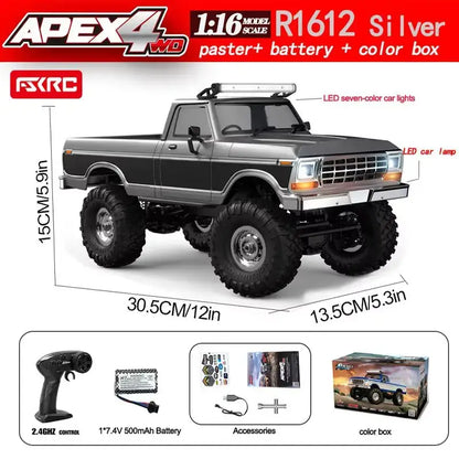 Rc Car Hb R1611 Rc 4x4 Off-Road Vehicle 1:16 model with LED lights and remote control.