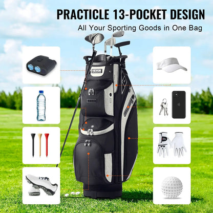 Sportsman Specialty Products VEVOR Golf Cart Bag with 14 Way Organizer Divider Top Pockets Premium