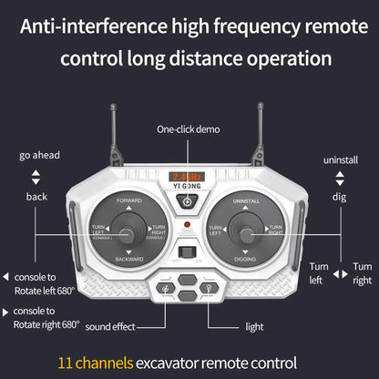 RC Excavator Dumper with Light Music Sportsman Specialty Products