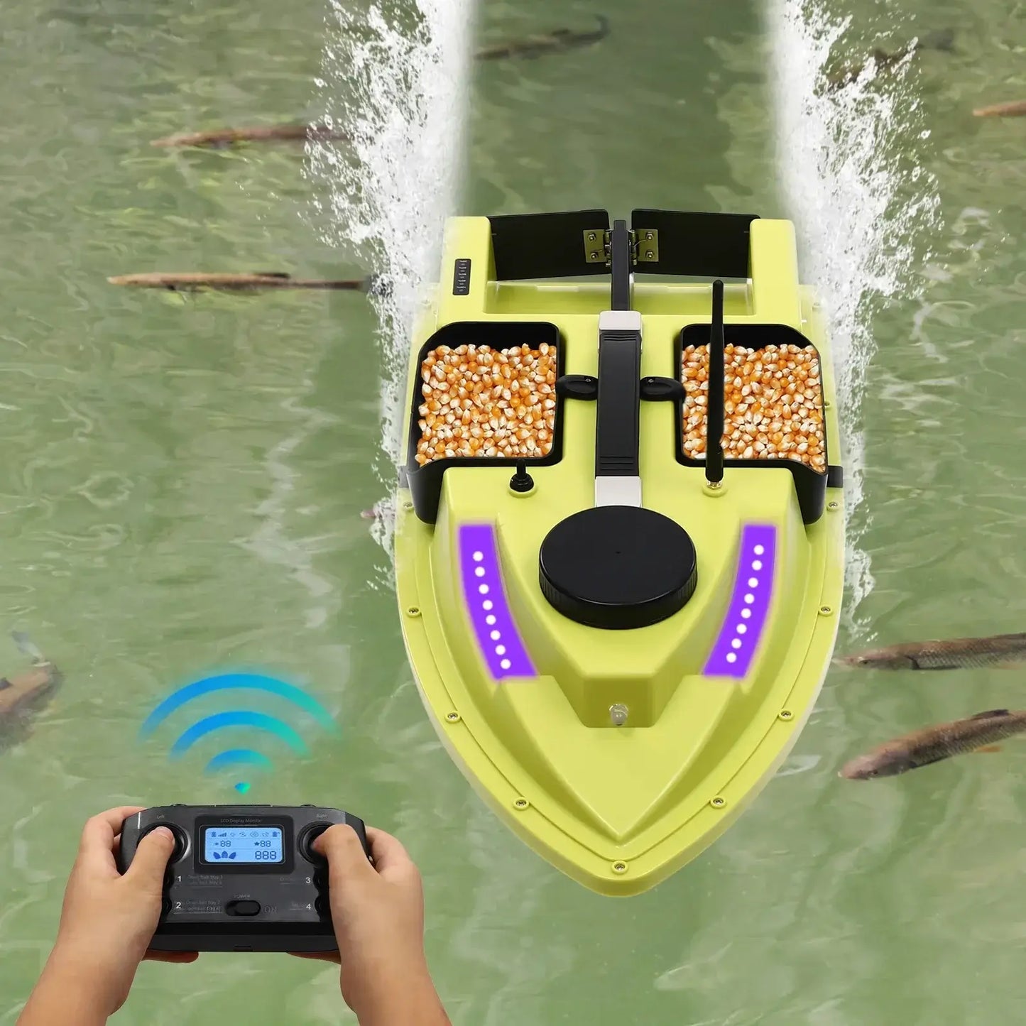 RC Bait Boat 500m/1640.42ft Long-Distance Control 5200mAh