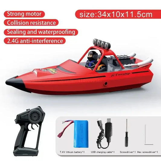 2.4g Wireless Remote Control Boat Electric Turbine Jet High-Speed Sportsman Specialty Products