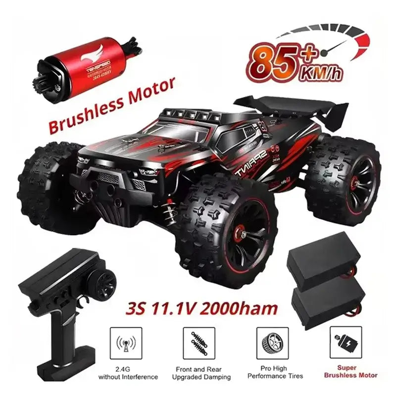 116 85KMH Or 50KMH 4WD RC Car With LED Sportsman Specialty Products