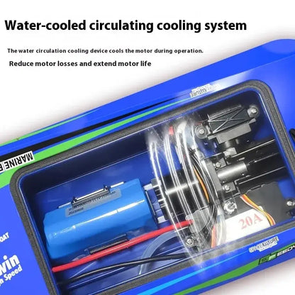 TX768 RC Boat water-cooled circulating cooling system ensures optimal motor performance and longevity.