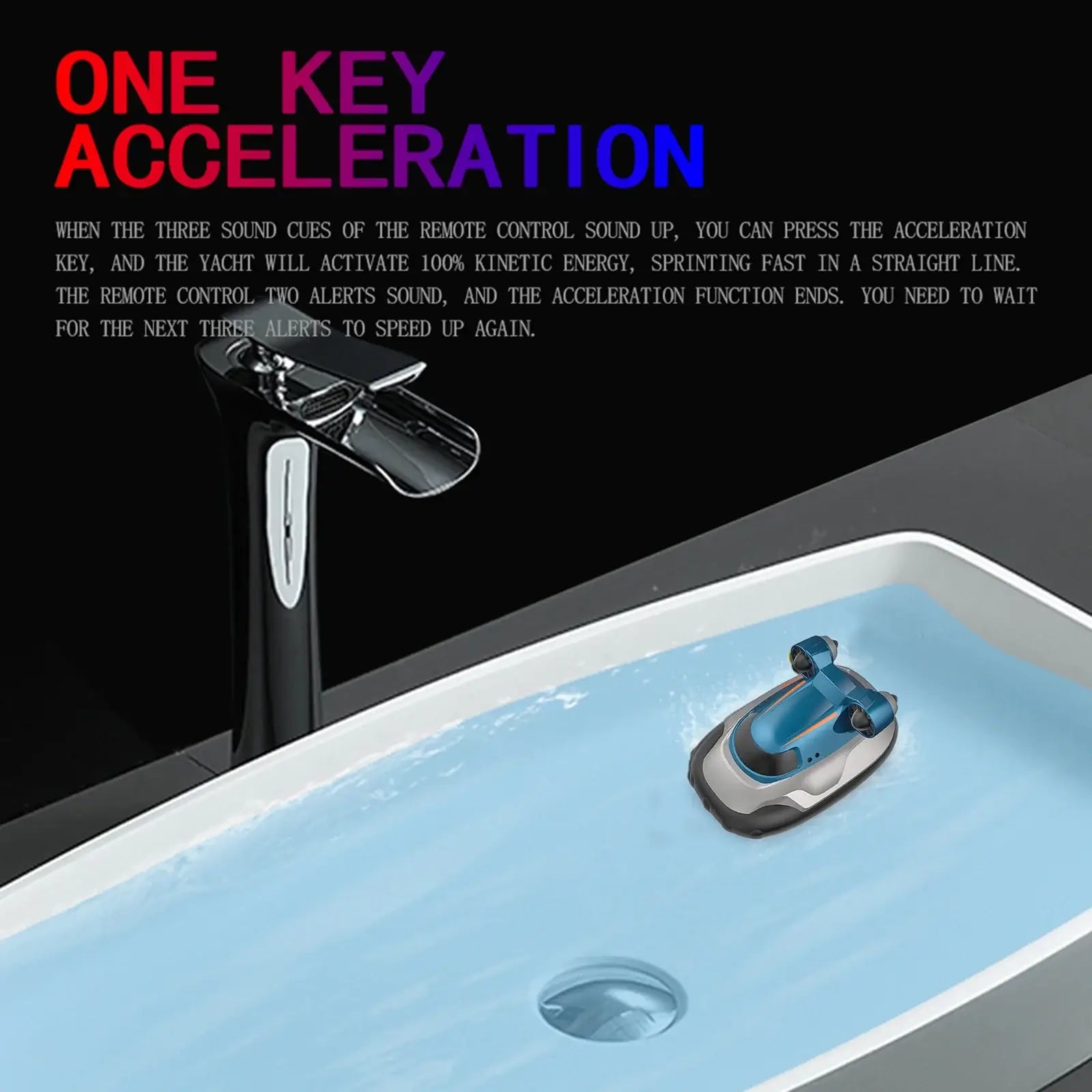 10km/h 2.4ghz 4ch Rc Boat Water Game Toys Remote Control Speedboat Sportsman Specialty Products