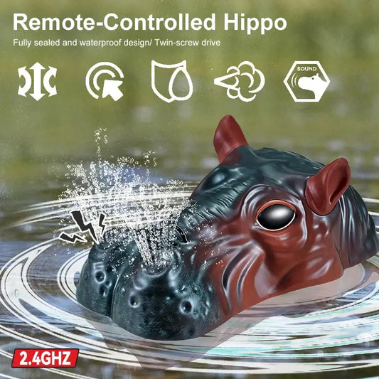2.4GHz Rc Hippo Spray water Toys Remote Control Boat Sportsman Specialty Products