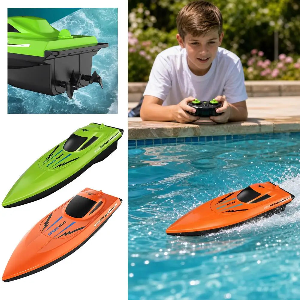 High-Speed Dual Motor RC Boat for Pool Fun