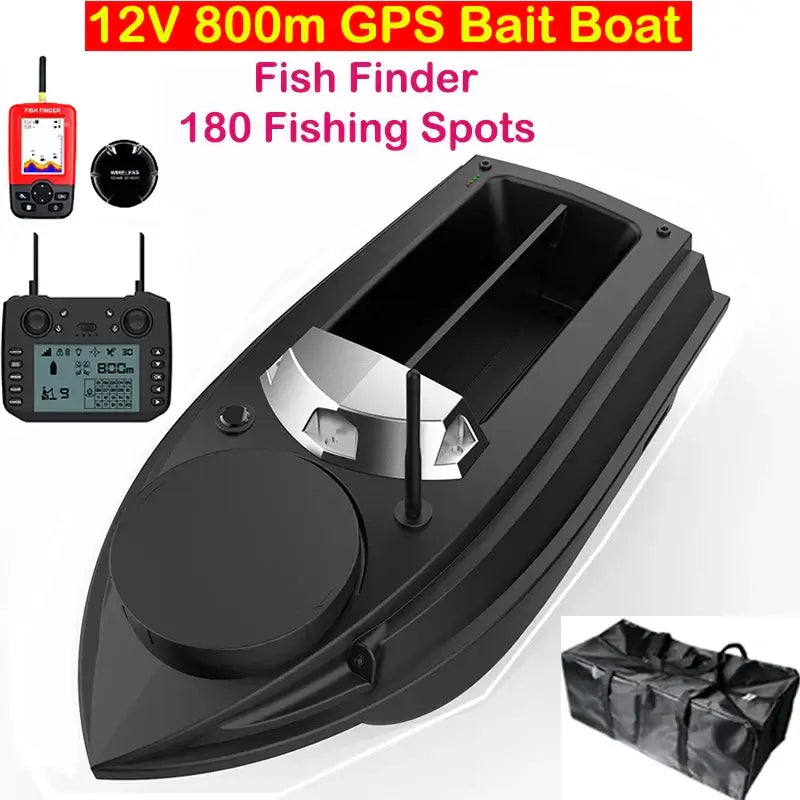 V030 RC Bait Boat 12V 180 Fishing Point Load 3KG