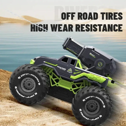 Remote Control Car Amphibious with off road tires and high wear resistance on sandy terrain
