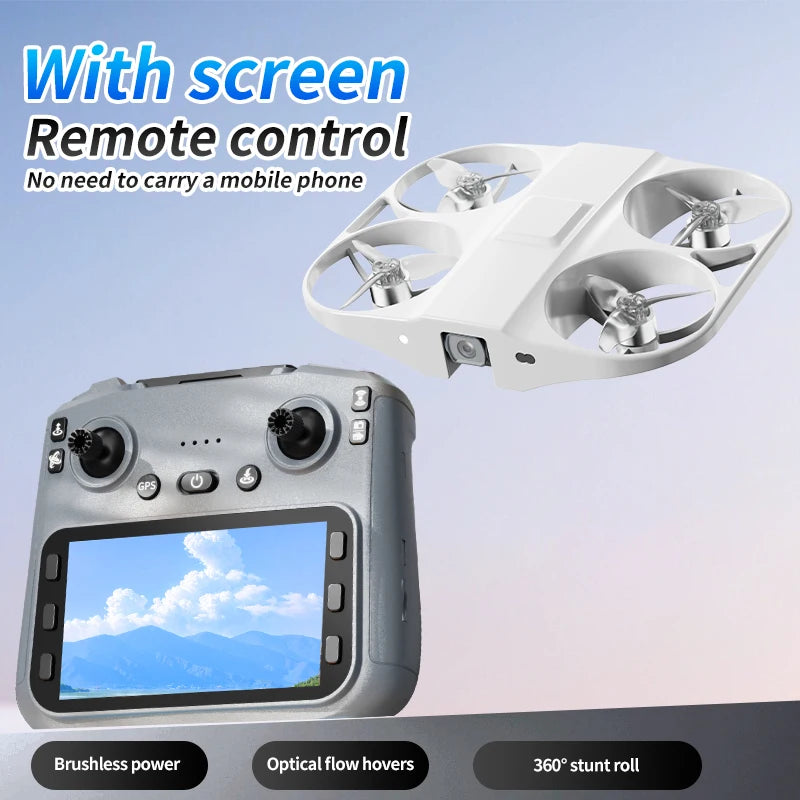 2026 Mini Thin Drone GPS with screen remote control and brushless power for professional flight performance.