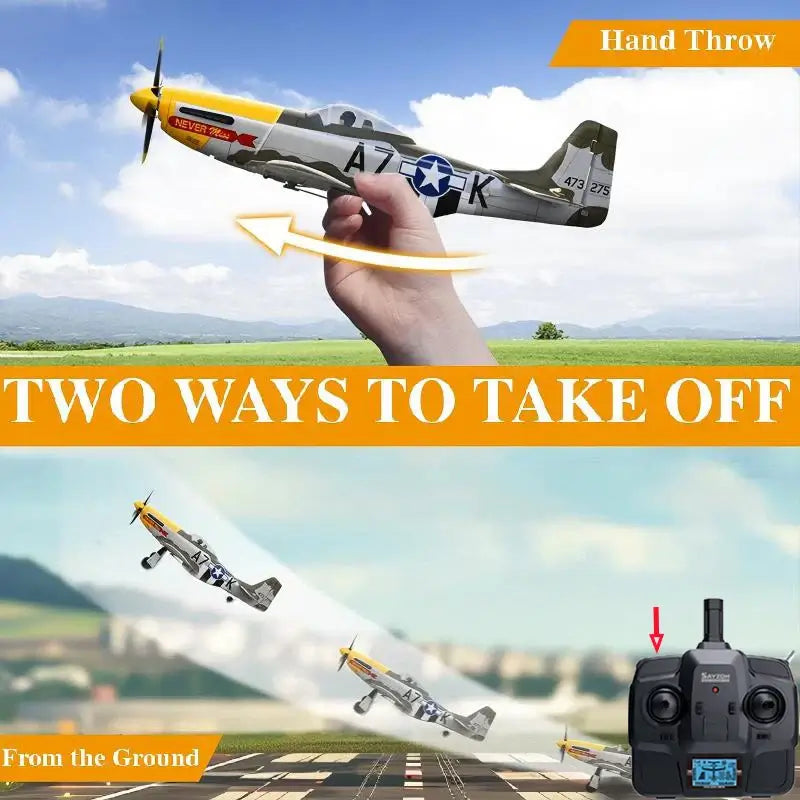 RC Plane P51D Mustang RTF5CH 3D/6G Fixed-Wing Airplane - 