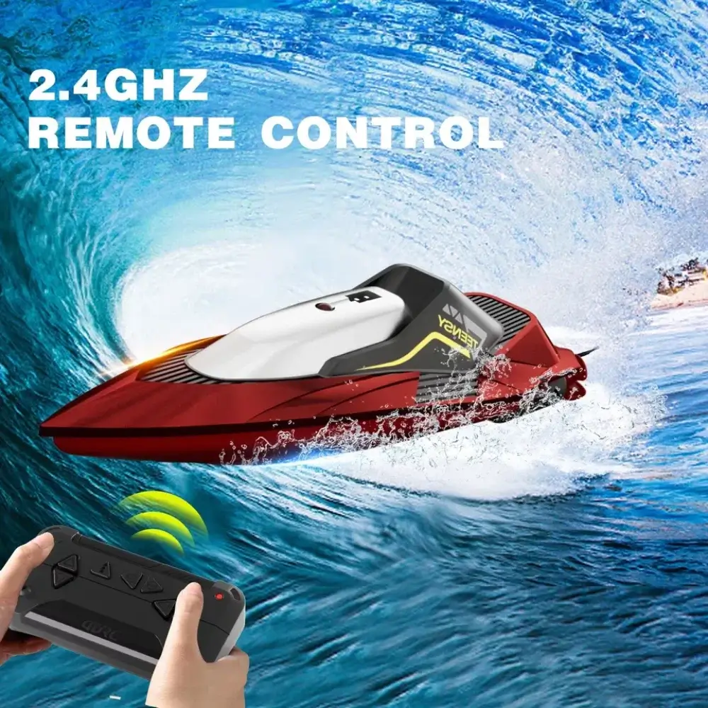 4DRC S5 RC Boat for Pools and Lakes, 2.4 GHz 20+ MPH Racing Boats, Sportsman Specialty Products