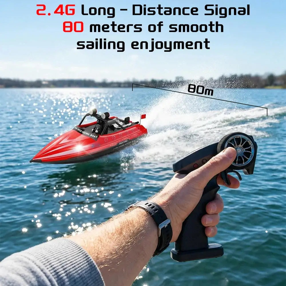 WLtoys WL917 Red RC Speedboat 2.4G High Speed Electric Racing Boat
