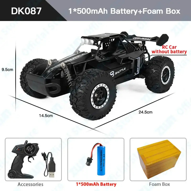 RC Car With LED Lights 2WD Off-road ZWN 1:16 Sportsman Specialty Products