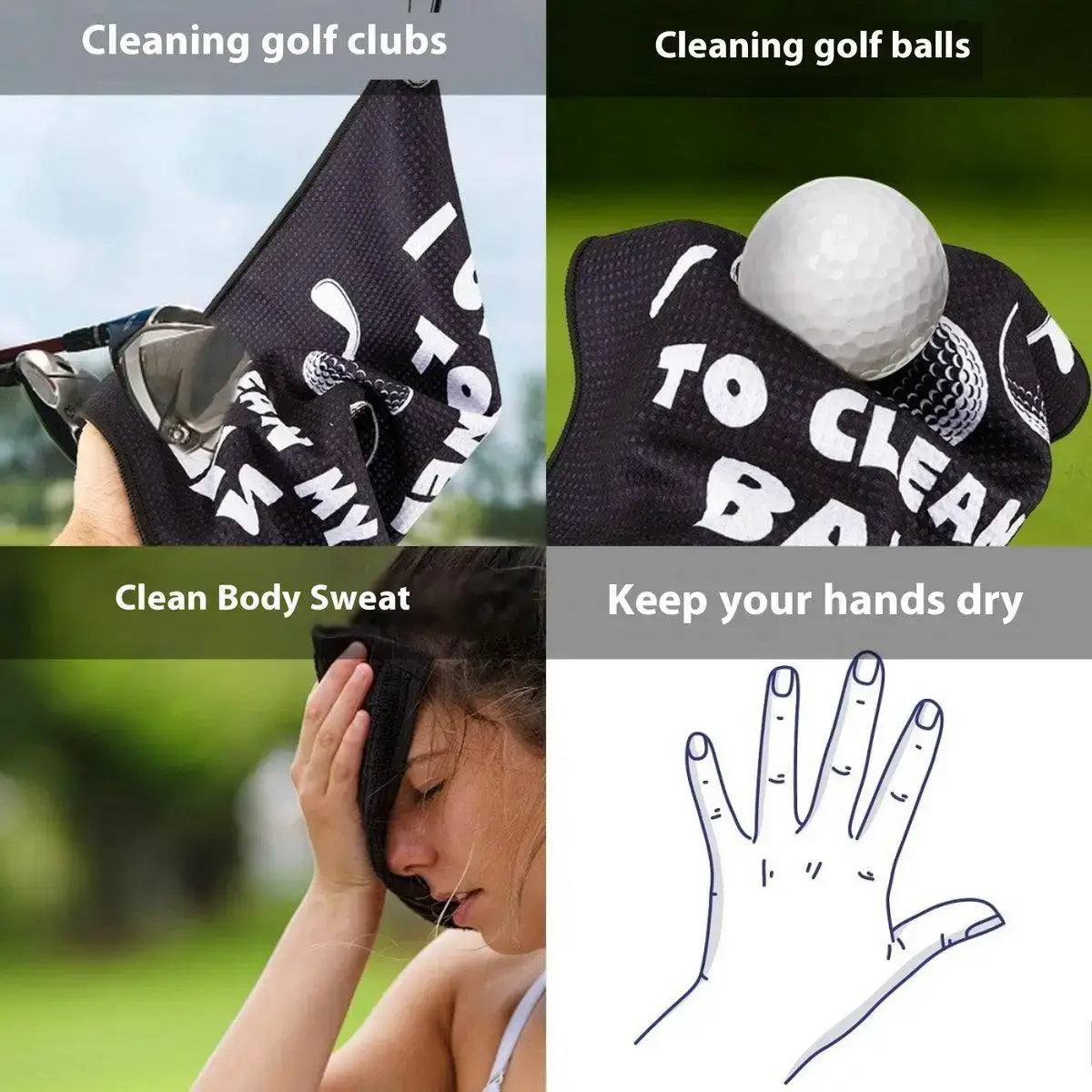 40x60cm Golf Towel With Hook I Use This Towel Clean My Ball Pattern Sportsman Specialty Products