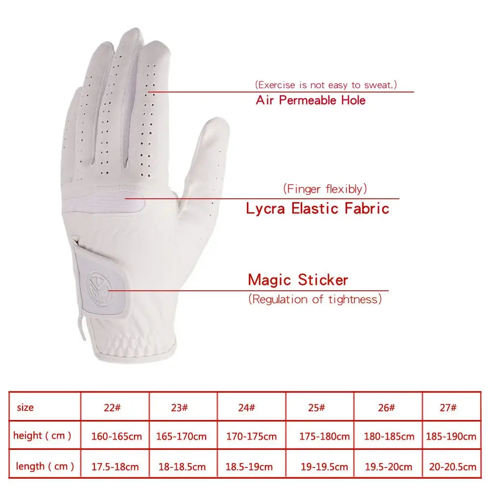 Men's Left Hand Golf Glove Right Hand Micro Soft Fiber