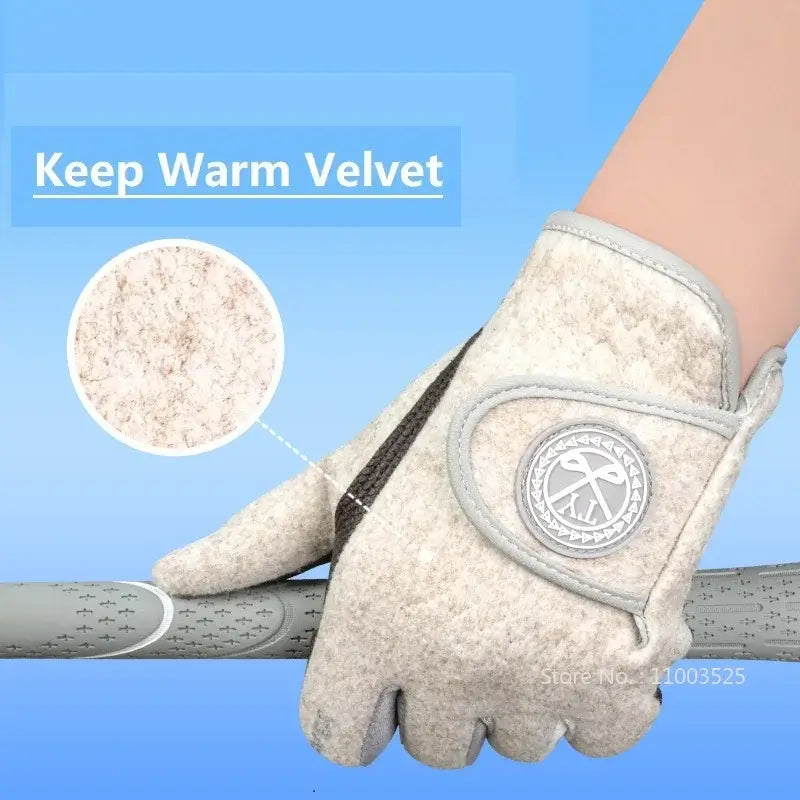 Winter Windproof Warm Golf Gloves for Women Golf Mittens# Winter Windproof Warm Golf Gloves for Women Engineered for cold-weather performance on the course, these women's golf gloves combine windproof protection with thermal insulation to maintain grip an