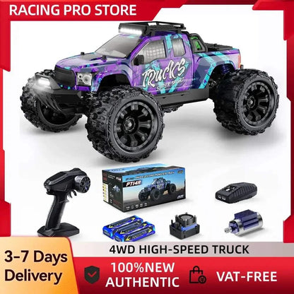 Lithium Battery RC Truck MT14R PT14R displayed with remote,charger and battery for high-speed off-road fun.
