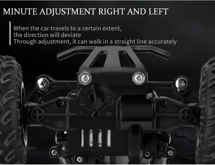 RC Car Remote Control Climbing Vehicle minute adjustments for precise navigation and steering accuracy.