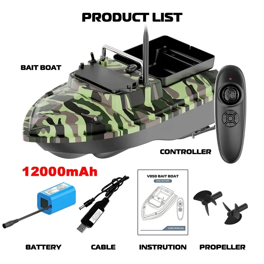 RC Fishing Bait Boat,2KG Load,500M Control, Low Battery ,VX Sportsman Specialty Products