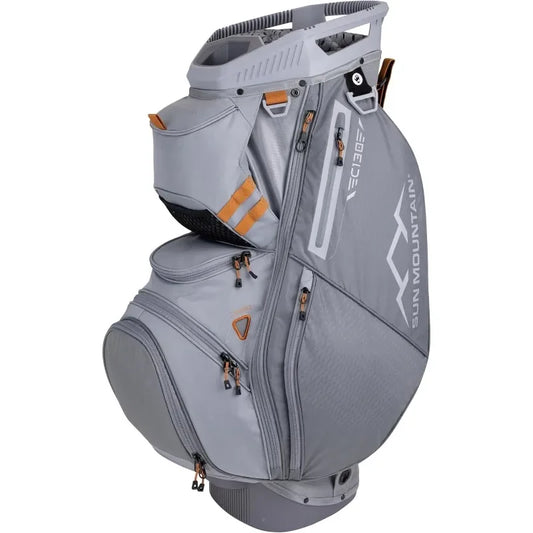 Men's C130 Lightweight Cart Golf Bag Sun Mountain, durable polyester, 14-way top, grey color, optimal club organization.