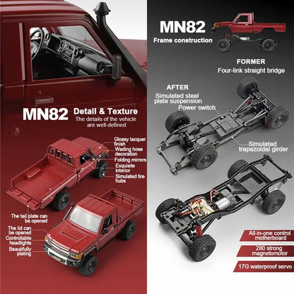ZWN MN82 1:12 Retro Rc Car With LED Lights Full-scale Simulation LC79 Professional Sportsman Specialty Products