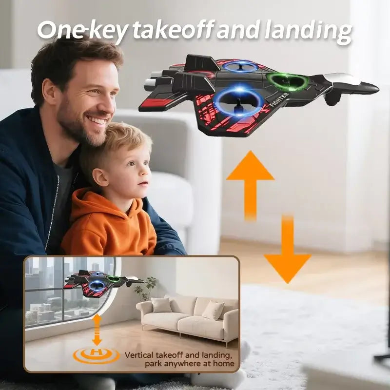 L101 RC Foam Airplane Glider Flying 2.4G With LED Lights