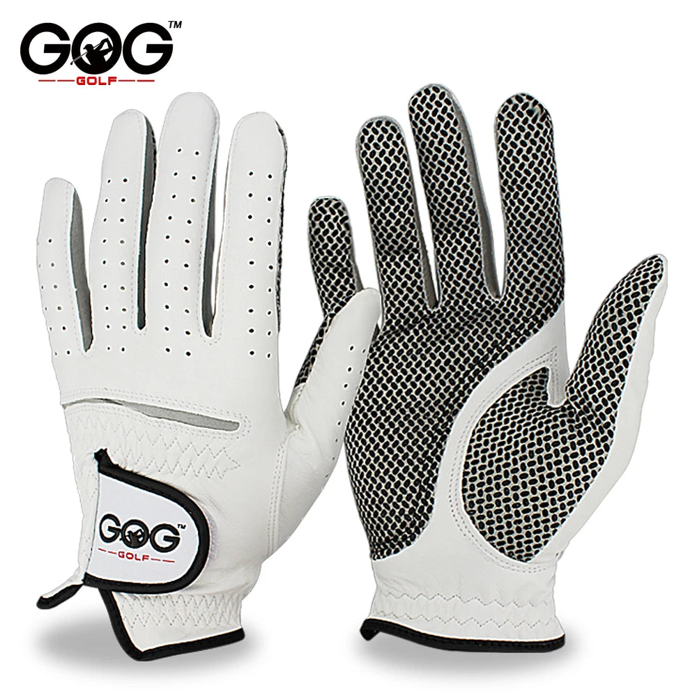 breathable sheepskin golf gloves featuring a sleek design with grip-enhancing details, perfect for optimal performance on the course.