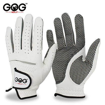 breathable sheepskin golf gloves featuring a sleek design with grip-enhancing details, perfect for optimal performance on the course.