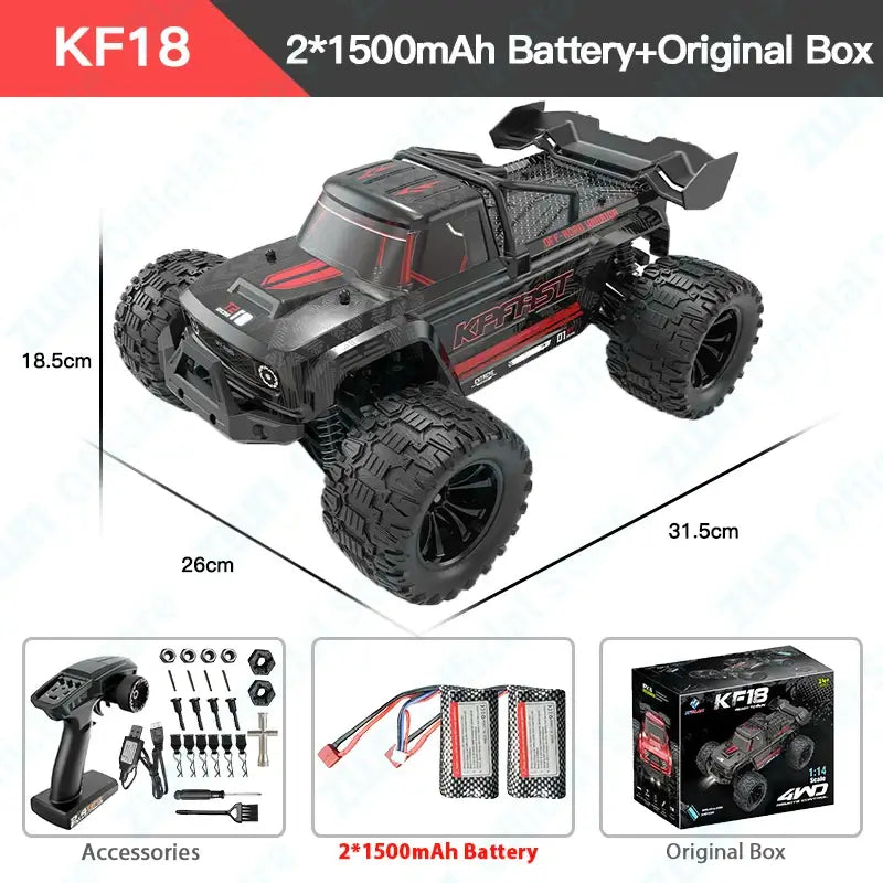 ZWN KF18 1:14 Brushless RC Car With LED Light Professional Sportsman Specialty Products