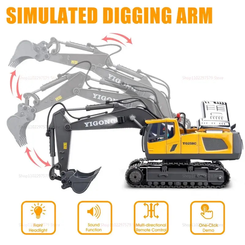 Remote Control Excavator Dump Truck Bulldozer Sportsman Specialty Products
