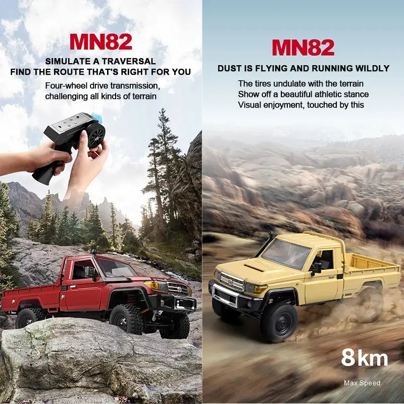 ZWN MN82 1:12 Retro Rc Car With LED Lights Full-scale Simulation LC79 Professional Sportsman Specialty Products