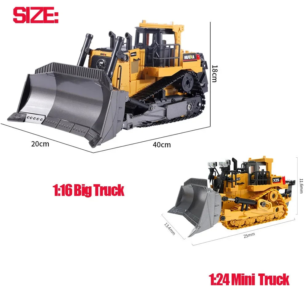 HUINA 1554 RC Bulldozer Remote Controlled Truck Tractor