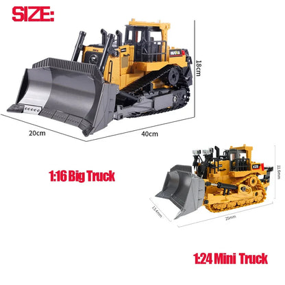 HUINA 1554 RC Bulldozer Remote Controlled Truck Tractor