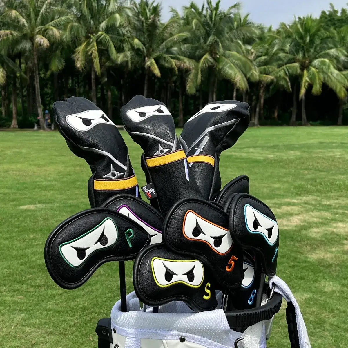 Aliennana Golf Club Headcover Set, Black Ninja Driver Head Cover Sportsman Specialty Products