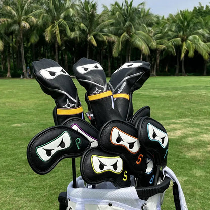 Aliennana Golf Club Headcover Set, Black Ninja Driver Head Cover Sportsman Specialty Products