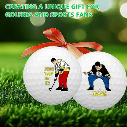 Funny golf balls gift set featuring humorous designs for golfers, perfect for sports fans, and unique gift ideas.