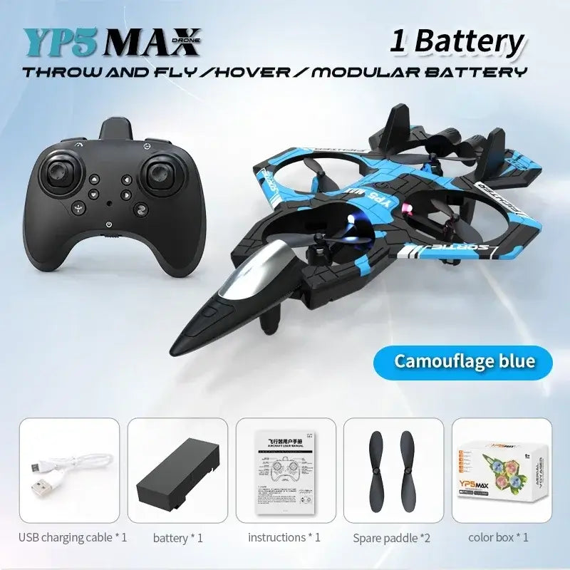 Foam plane 2.4G wifi RC fighter jet stunt rolling LED color light