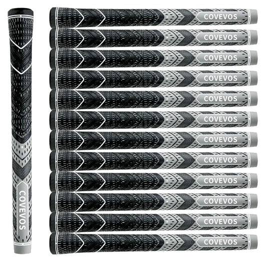 natural rubber golf grips by COVEVOS, 13pcs set with unique designs for improved grip and performance.