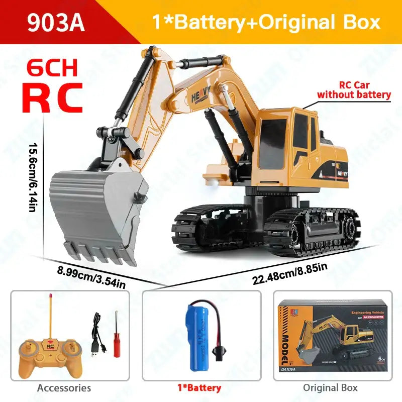 Excavator Dump Truck ZWN 1/16 1/20 Remote Control