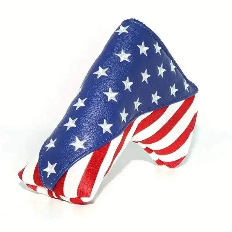 Set of American flag golf club head covers