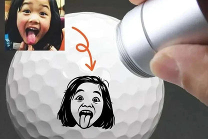 Waterproof custom golf ball stamp with personalized baby and pet face designs