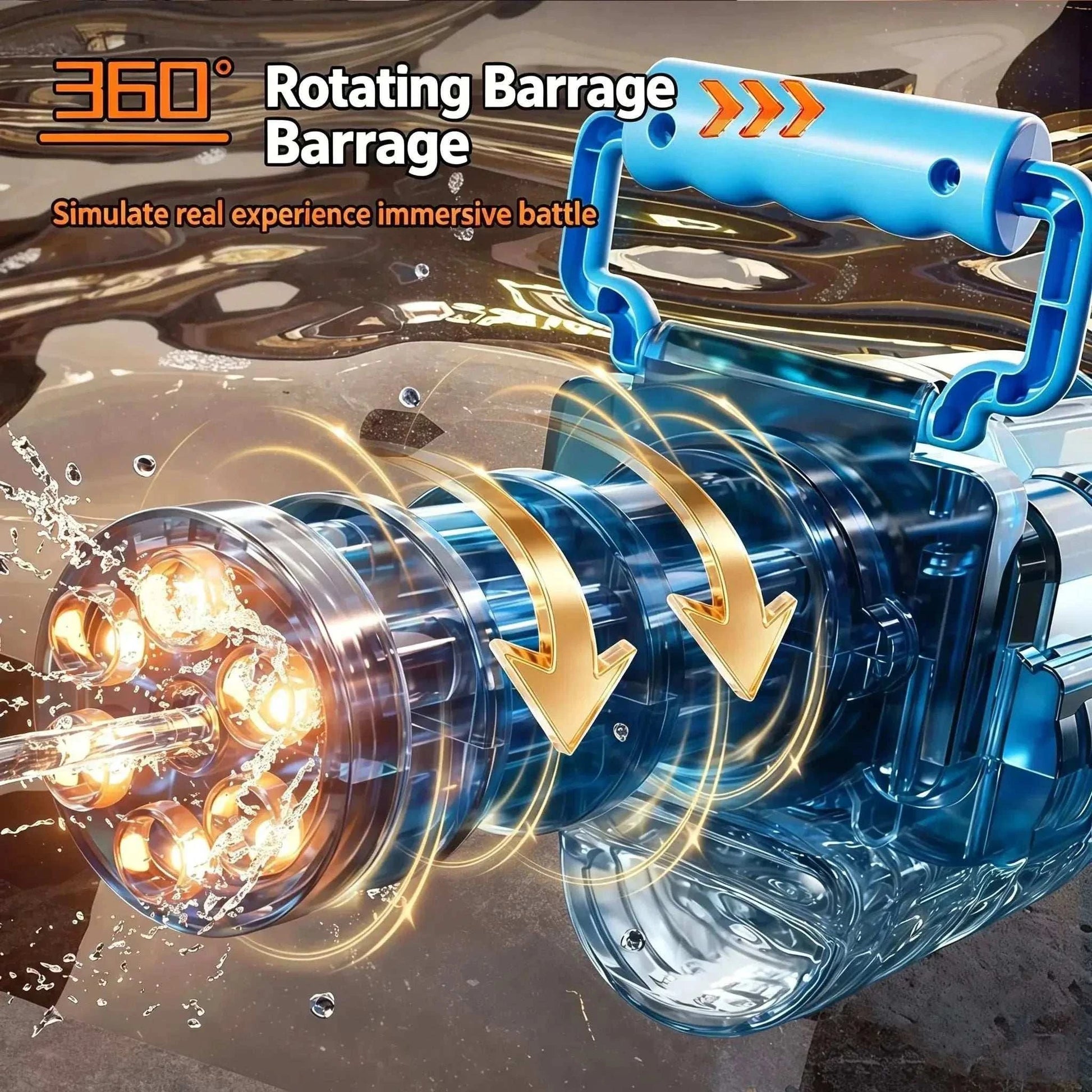 Electric rotating water cannon for adults high-pressure outdoor fun