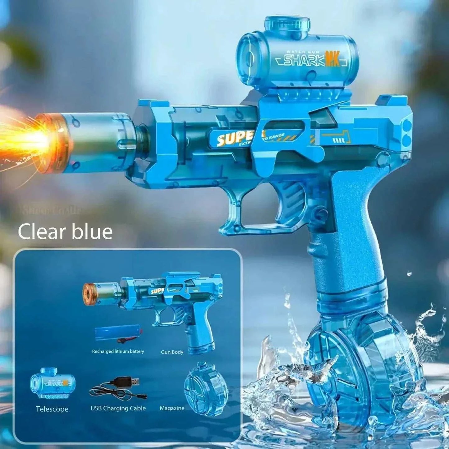 electric high-pressure rotating water cannon for adults outdoor fun