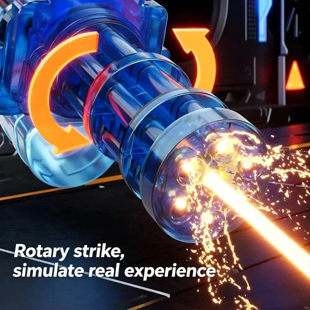 Electric water cannon for adults with high-pressure rotating barrel