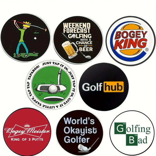 Set of 8 funny Happy Gilmore golf ball markers